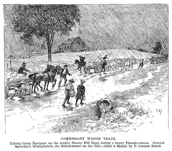 HOMESTEAD STRIKE, 1892. Commissaries transporting camp supplies to General George