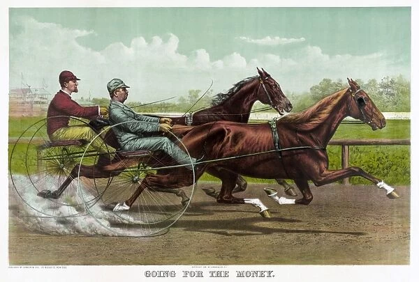 HORSE RACING, c1891. Going for the Money