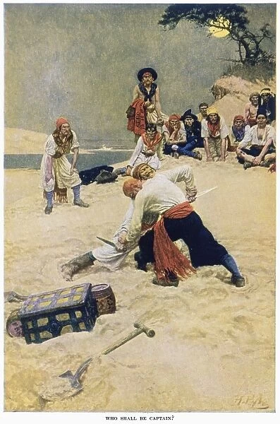 HOWARD PYLE: PIRATES. Who Shall Be Captain? Painting from Howard Pyles Book of Pirates