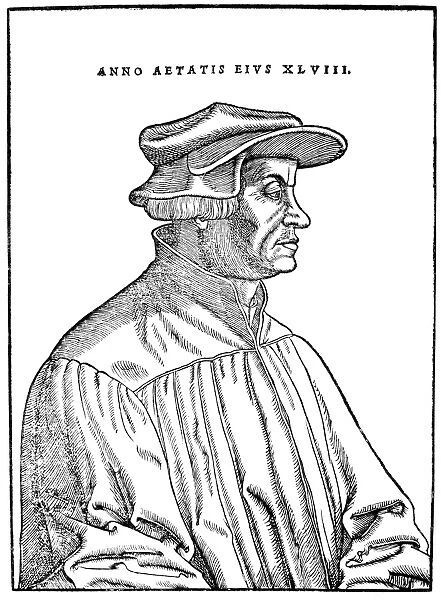 HULDREICH ZWINGLI (1484-1531). Swiss religious reformer. Woodcut, 16th century