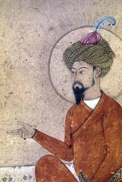 HUMAYUN (1508-1556). Second Mughal emperor of India. Detail of a Mughal painting