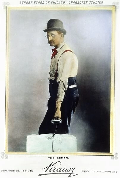 THE ICEMAN, 1891. Oil over a photograph