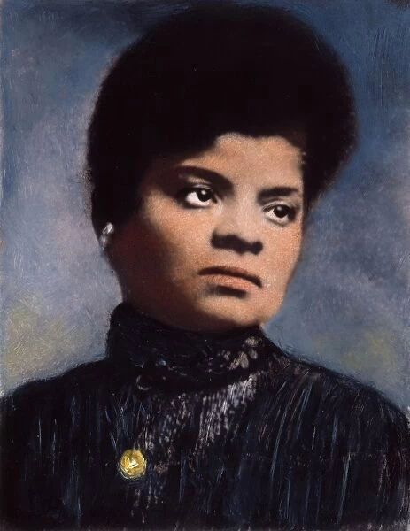 IDA B. WELLS (1862-1931). American journalist and reformer: oil over a photograph, n. d
