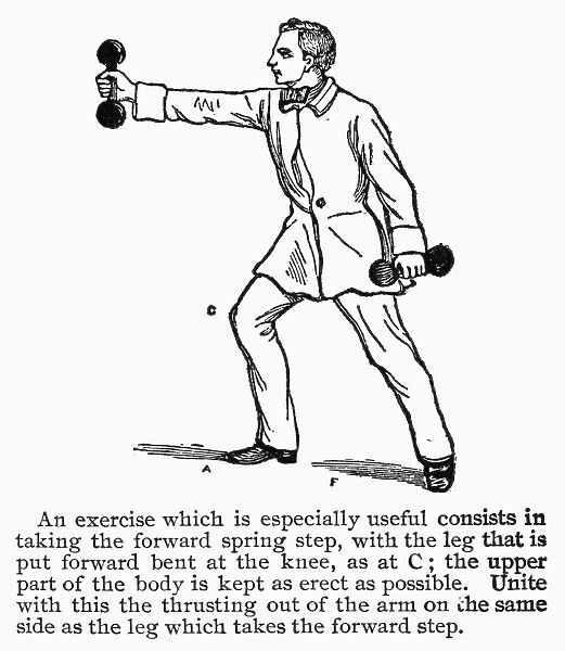 Illustration from a 19th century American exercise manual