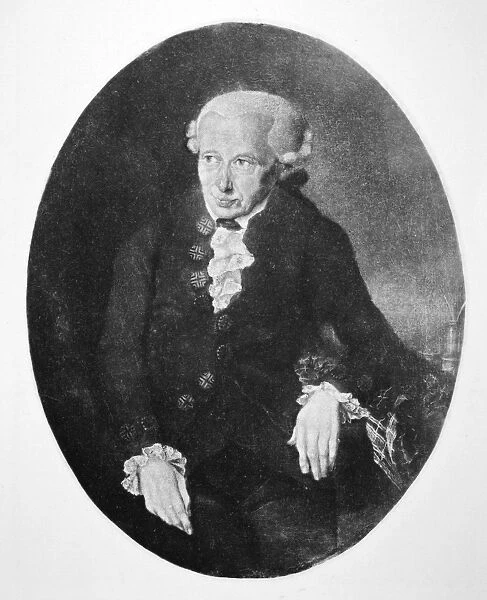 IMMANUEL KANT (1724-1804). German philosopher. Oil on canvas, 1791, by Dobler
