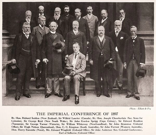 IMPERIAL CONFERENCE, 1897. Members from every nation in the British Empire at the