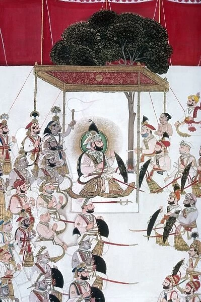 INDIA: MILITARY FESTIVAL. Gathering of princes and warriors at a military festival