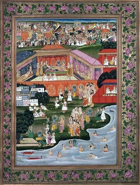 INDIA: RAMAYANA, 1813. Miniature from an 1813 volume of the Indian epic, the Ramayana