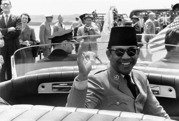 Indonesian nationalist leader and politician. Photographed by Warren K. Leffler during a visit to Washington, D. C. as President of Indonesia, 16 May 1956