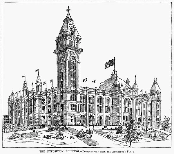 INDUSTRIAL EXPOSITION, 1886. Main building at the Industrial Exposition held in Minneapolis
