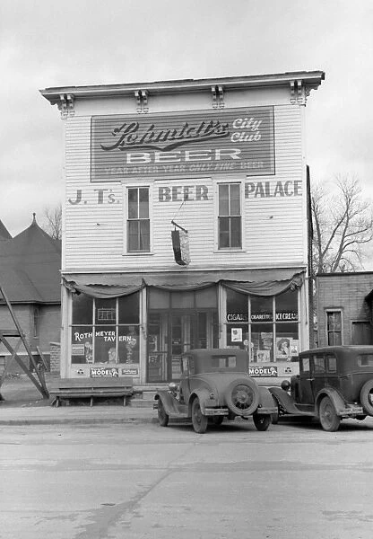 IOWA: BEER PALACE, 1940. J. T.s Beer Palace in Scranton, Iowa. Photograph by John Vachon
