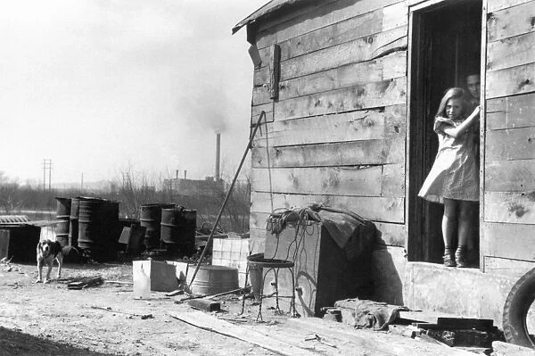 IOWA: FACTORY TOWN, 1940. Photograph by John Vachon, taken at Dubuque, Iowa, 1940
