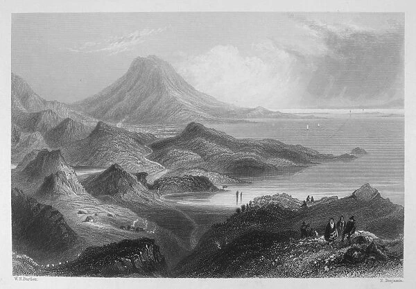 IRELAND: LOUGH CONN, c1840. View of Lough Conn and Mount Nephin, County Mayo, Ireland. Steel engraving, English, c1840, after William Henry Bartlett