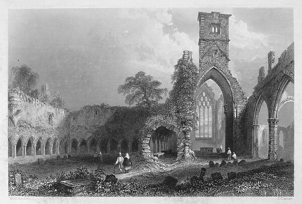 IRELAND: SLIGO ABBEY. View of the ruins of Sligo Abbey, County Sligo, Ireland. Steel engraving, English, c1840, after William Henry Bartlett
