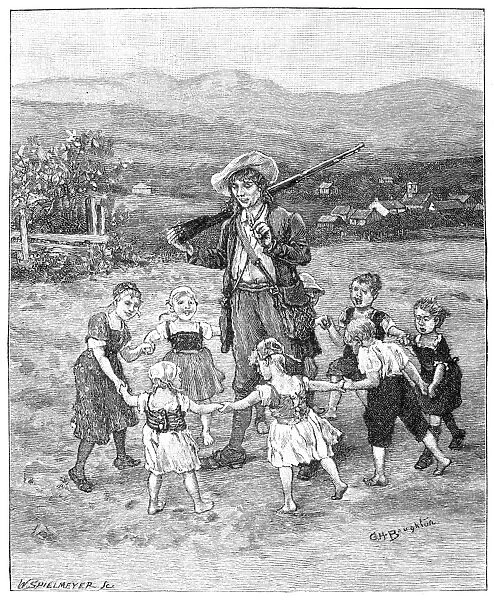 IRVING: RIP VAN WINKLE. Wood engraving, late 19th century, after George Henry Boughton, for the book by Washington Irving