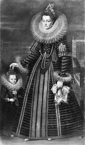 ISABELLA CLARA EUGENIA (1566-1633). Infanta of Spain and Portugal; consort of Archduke