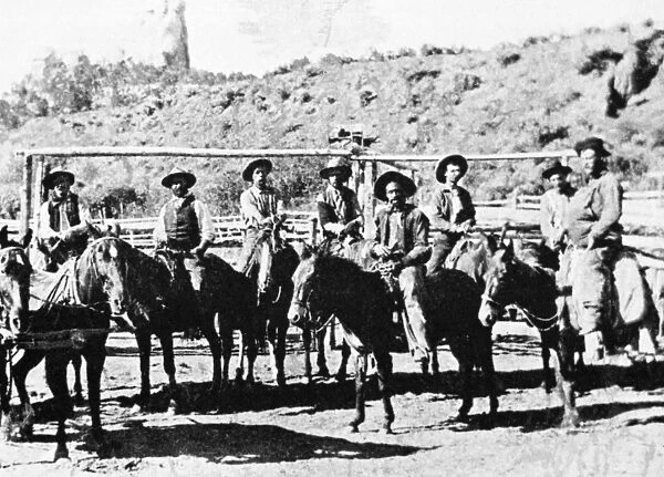 ISOM DART, 19th CENTURY. American cowboy and desperado in Colorado, at his ranch in Browns Park
