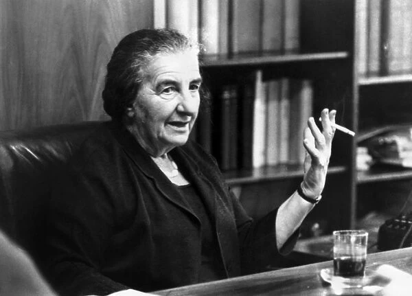 Israeli stateswoman and Prime Minister. Photograph, 1969