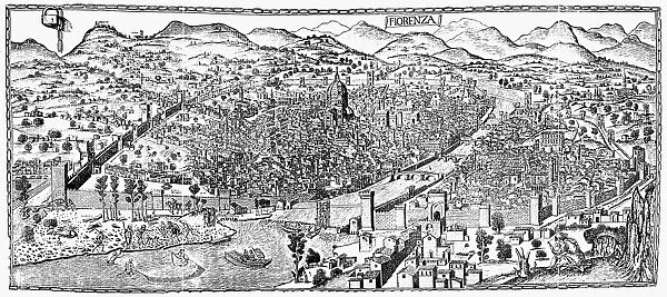 ITALY: FLORENCE, c1500. View of Florence, Italy