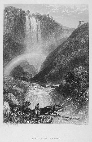 ITALY: WATERFALL, 1833. Falls of Terni. Steel engraving, 1833