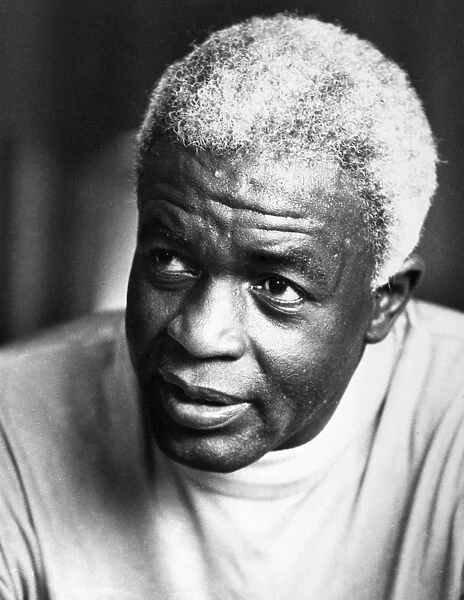 JACKIE ROBINSON (1919-1972). John Roosevelt Robinson, known as Jackie. American baseball player. Photographed in retirement at his home in Stamford, Connecticut, 27 June 1971