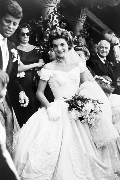 JACQUELINE KENNEDY (1929-1994). Wife of President John F. Kennedy, on her wedding day
