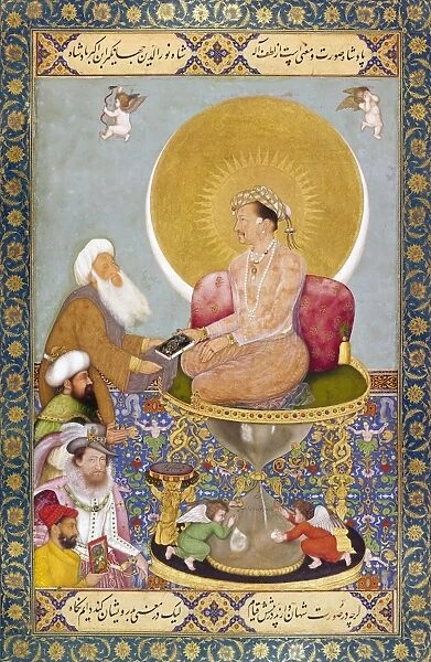 JAHANGIR (1569-1627). Moghul Emperor of India. Jahangir conversing with a Sufi Sheik