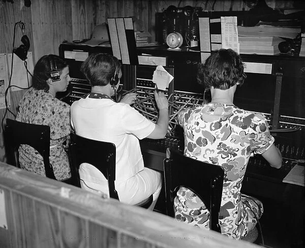 JAMBOREE SWITCHBOARD, 1937. Switchboard operators on duty twenty four hours a day