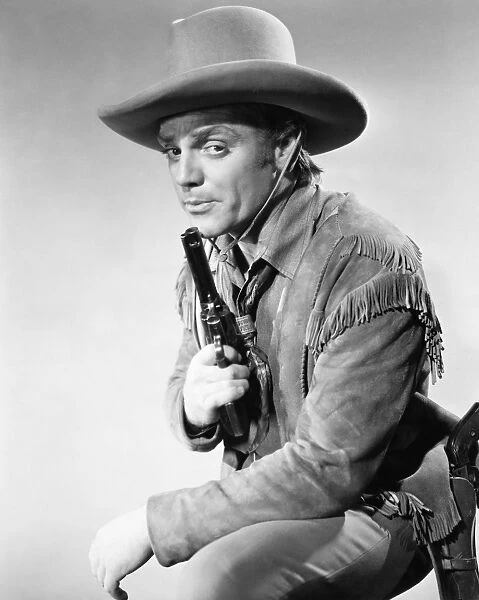 JAMES CAGNEY (1899-1986). American cinema actor. Cagney in the title role of the movie, The Oklahoma Kid, 1939