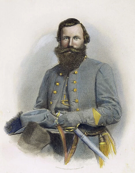 JAMES E. B. JEB STUART (1833-1864). American army officer: steel engraving, 19th century
