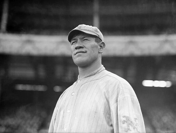 James Francis Thorpe. American athlete. Thorpe playing baseball for the New York Giants at the Polo Grounds, 1913