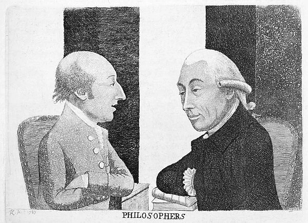 JAMES HUTTON (1726-1797). Scottish geologist. James Hutton (left) and his friend