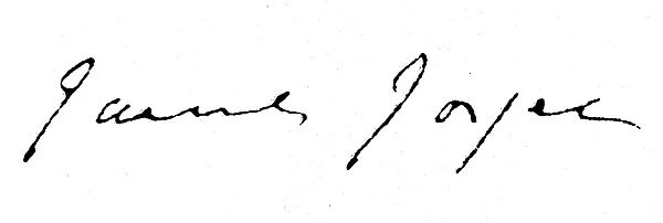 JAMES JOYCE (1882-1941). Irish writer. Autograph signature