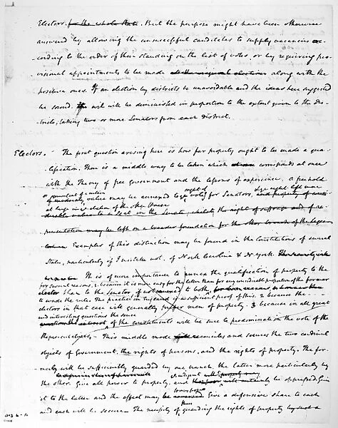 James Madisons observations on drafting a Constitution for Virginia in 1776; Madison wrote these notes at the behest of John Brown of Kentucky, October 1788