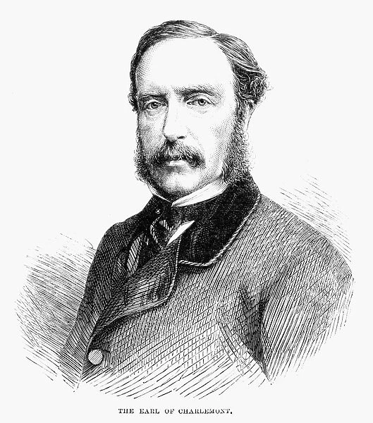 JAMES MOLYNEUX CAULFEILD 3rd Earl of Charlemont (1820-1892). Irish politician. Wood engraving, English, 1865