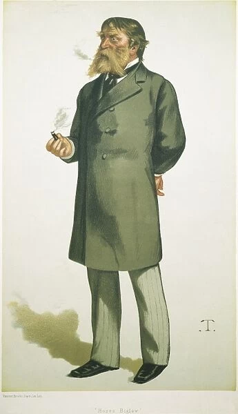 JAMES RUSSELL LOWELL (1819-91). American poet, essayist, and diplomat. Caricature lithograph