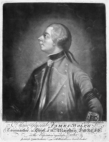 JAMES WOLFE (1727-1759). British army officer. Mezzotint, English, 18th century