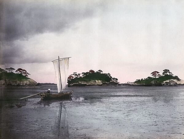 JAPAN, c1900. A view of Matsushima, Inland Sea, Japan. Hand colored photograph, c1900