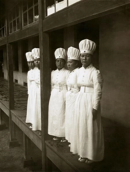 JAPAN: HOSPITAL, c1905. Nurses at a hospital in Japan. Photograph, c1905