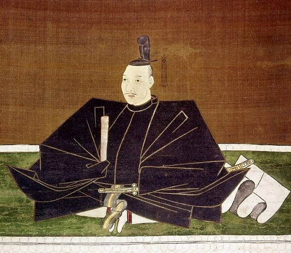Japanese general and statesman of the Taira clan. Silk painting, 1583