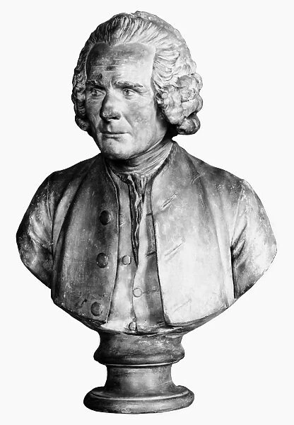 JEAN JACQUES ROUSSEAU (1712-1778). French philosopher and writer. Marble bust, 1778, by Jean-Antoine Houdon
