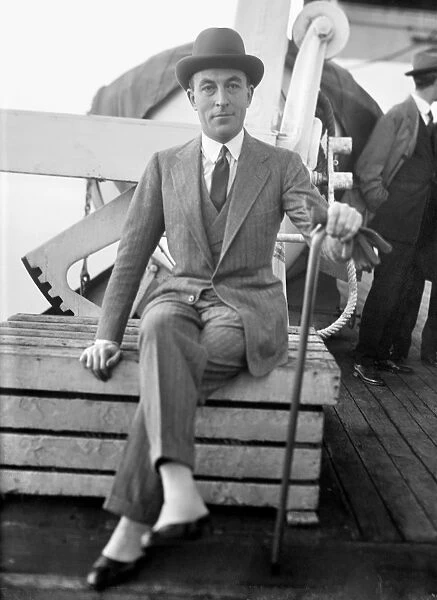 JEAN PATOU (1880-1936). French fashion designer. Photographed on the deck of a ship