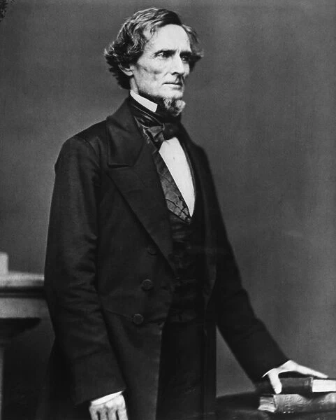 JEFFERSON DAVIS (1808-1889). President of the Confederate States of America. Photograph by Mathew Brady, c1860