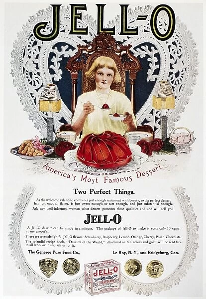 JELL-O ADVERTISEMENT, 1912. American advertisement for Jell-O dessert, 1912