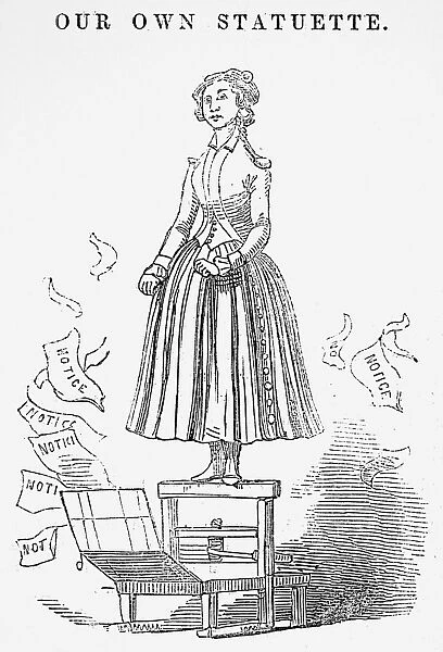 JENNY LIND (1820-1887). Swedish soprano singer. American cartoon, c1850
