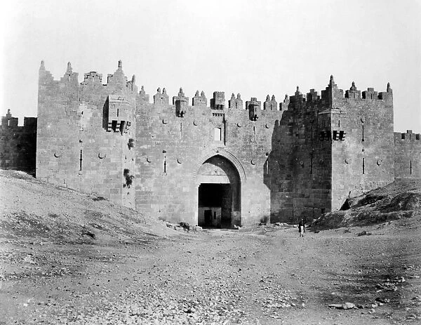 JERUSALEM: DAMASCUS GATE. The entrance of the Damascus Gate in the Old City of Jerusalem
