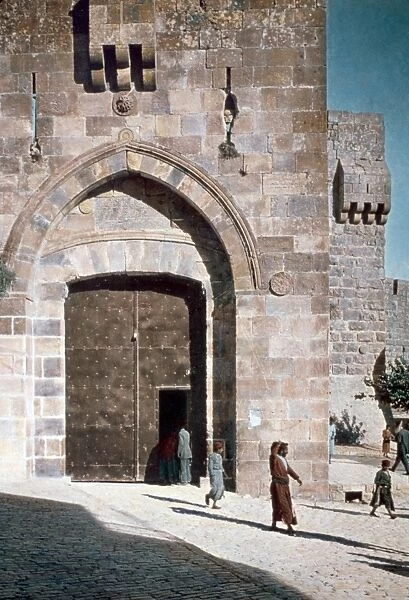 JERUSALEM: JAFFA GATE. Jaffa Gate, one of the eight gates to the Old City in Jerusalem