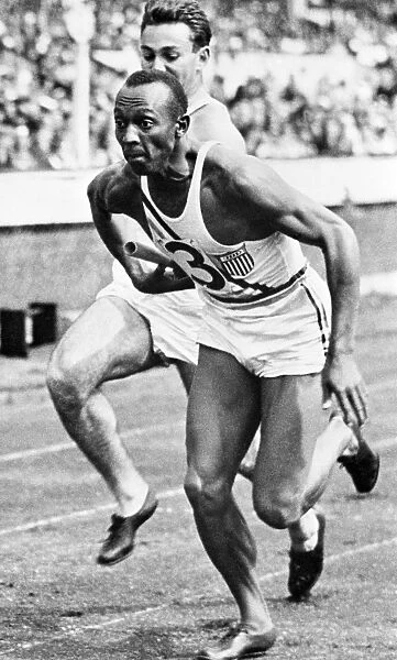 JESSE OWENS (1913-1980). American athlete. Photograph, c1936