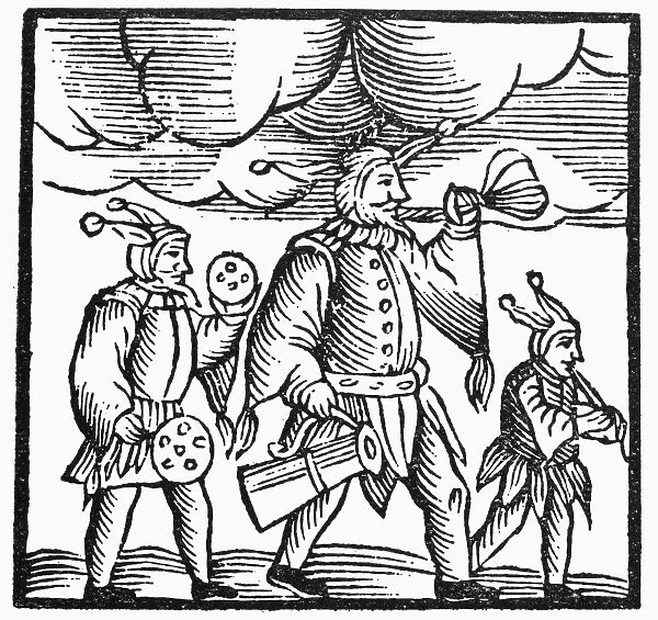 JEWISH HOLIDAY, 1663. Jews celebrating Purim with noisemakers to shut out the name of Haman