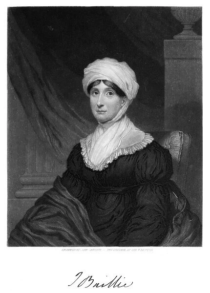 JOANNA BAILLIE (1762-1851). Scottish writer. Mezzotint engraving, 19th century